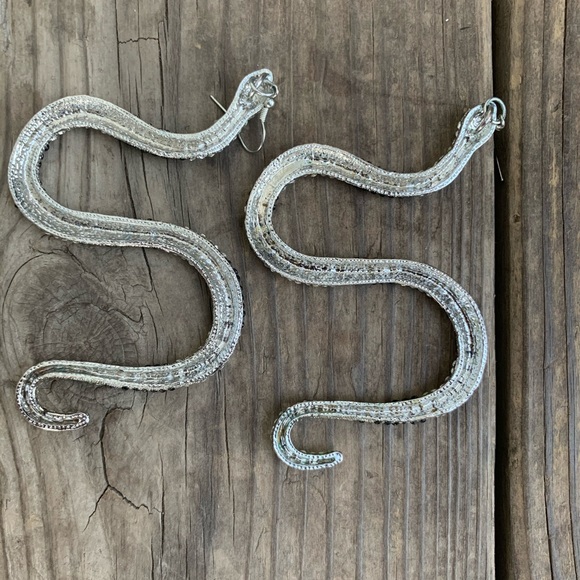 Snake diamond earrings - Picture 2 of 2